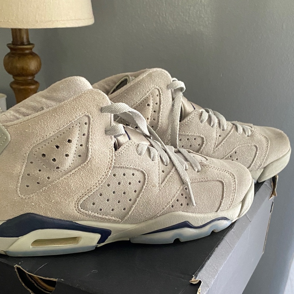 Jordan Beige Suede Kids Sneakers